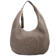 gucci pebbled grey soho hobo bag now for sale at labellov vintage fashion webshop belgium