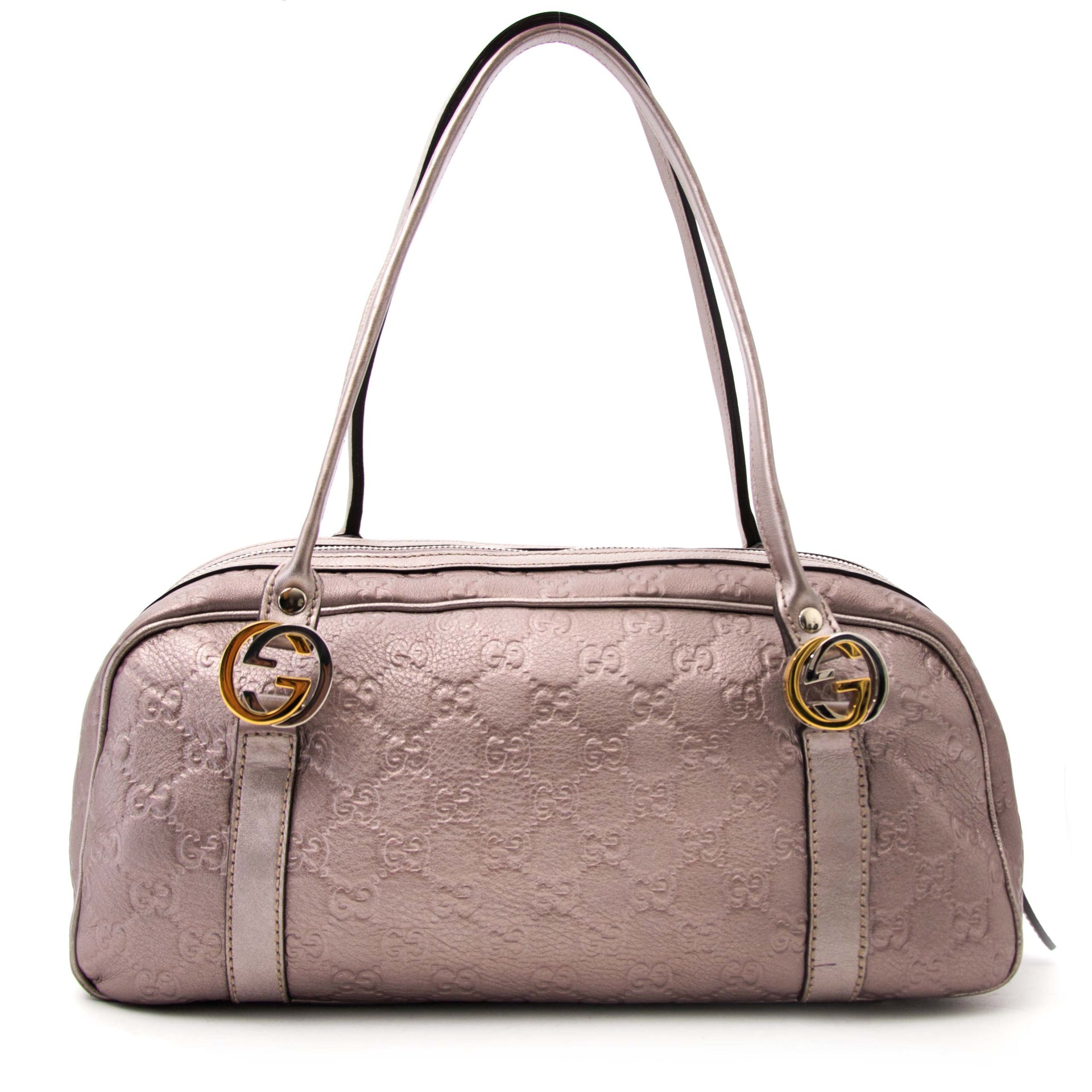 Gucci Guccisima Metallic Rose Bowling Bag