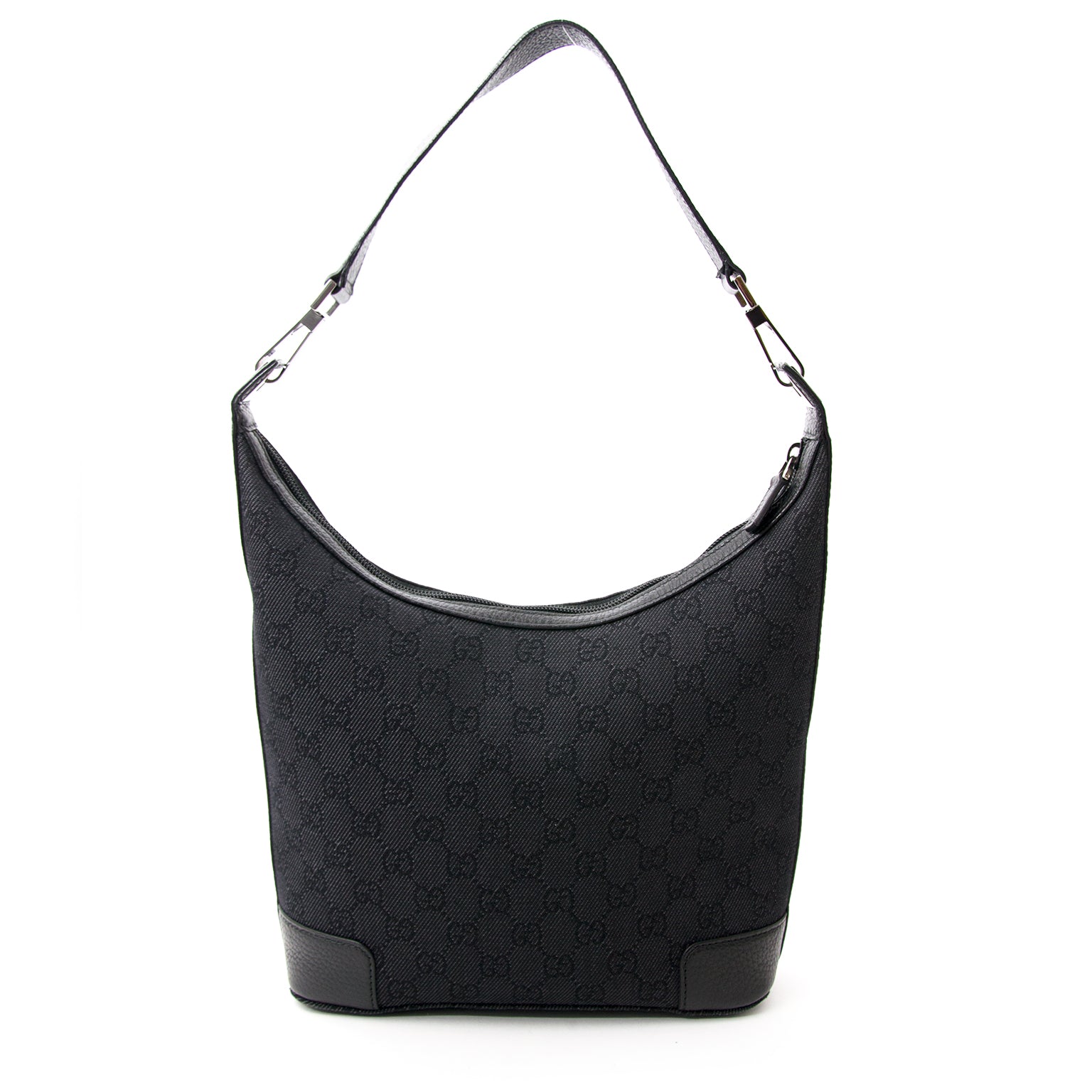 Bent u op zoek naar een authentieke Gucci zwarte canvas handtas aan de beste prijs?