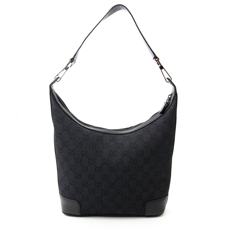 Bent u op zoek naar een authentieke Gucci zwarte canvas handtas aan de beste prijs?