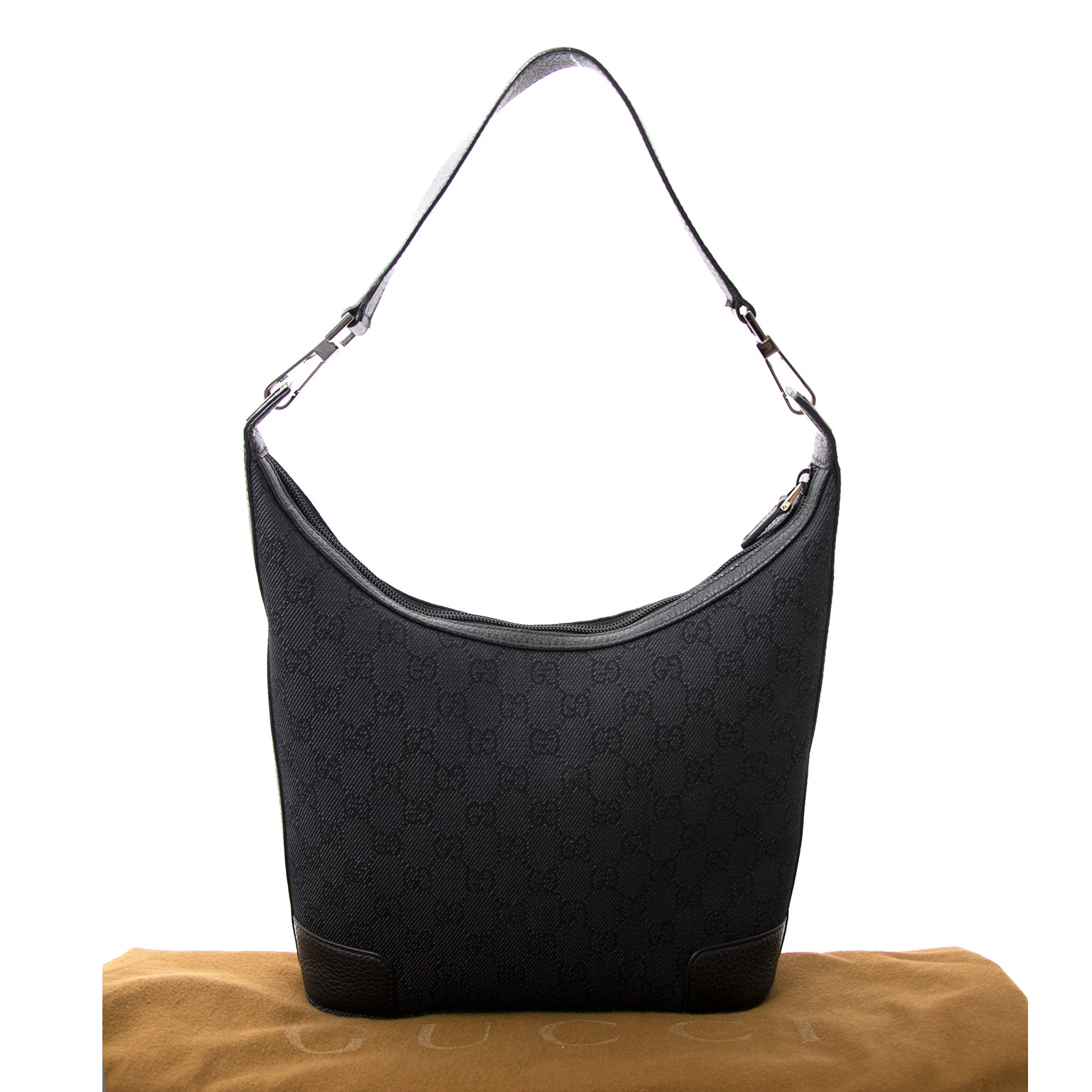 Gucci Black Canvas Loop Shoulder Bag to buy and sell for your the highest pay out rates with Labellov