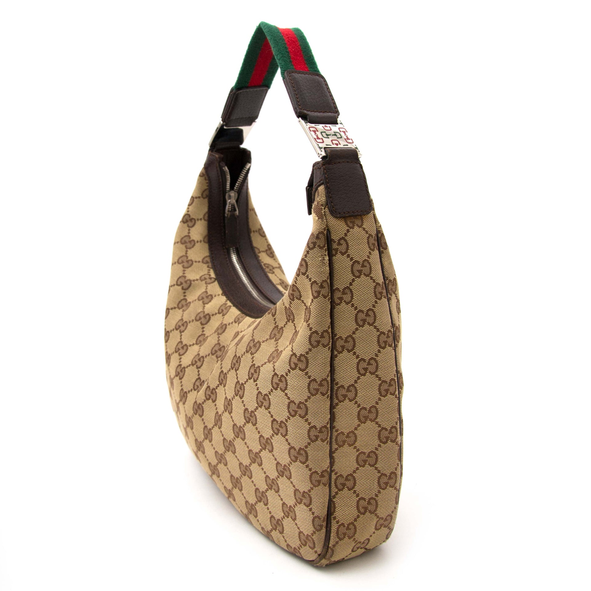 looking for a secondhand Gucci Monogram Fabric Green Red Stripe Hobo Bag & Wallet
