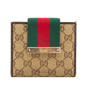 Buy now your secondhand Gucci Monogram Fabric Green Red Stripe Hobo Bag & Wallet on labellov.com