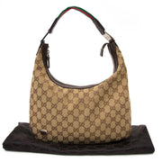 Looking for a secondhand Gucci Monogram Fabric Green Red Stripe Hobo Bag & Wallet?