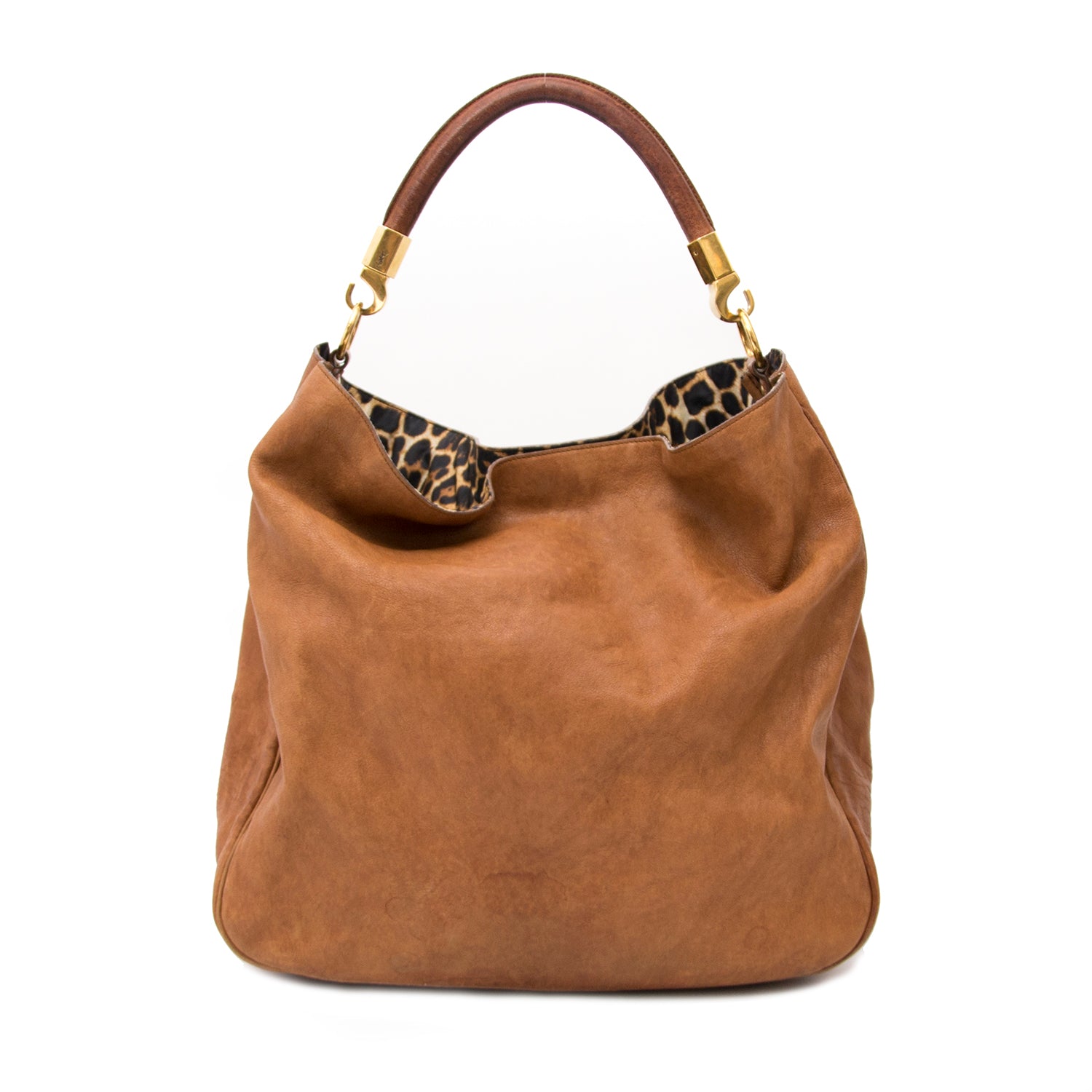 acheter pour le meilleur prix sac a min Yves Saint Laurent Roady Large Hobo in Cognac