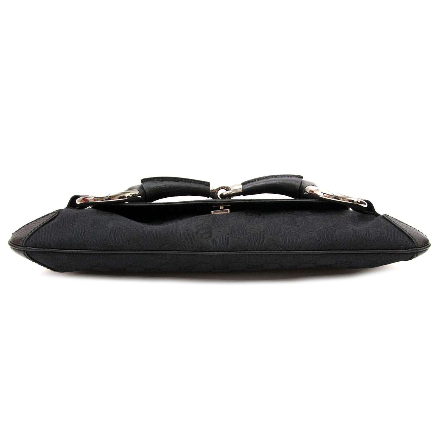 koop Gucci Black Monogram Horsebit Bag bij labellov aan de beste prijs