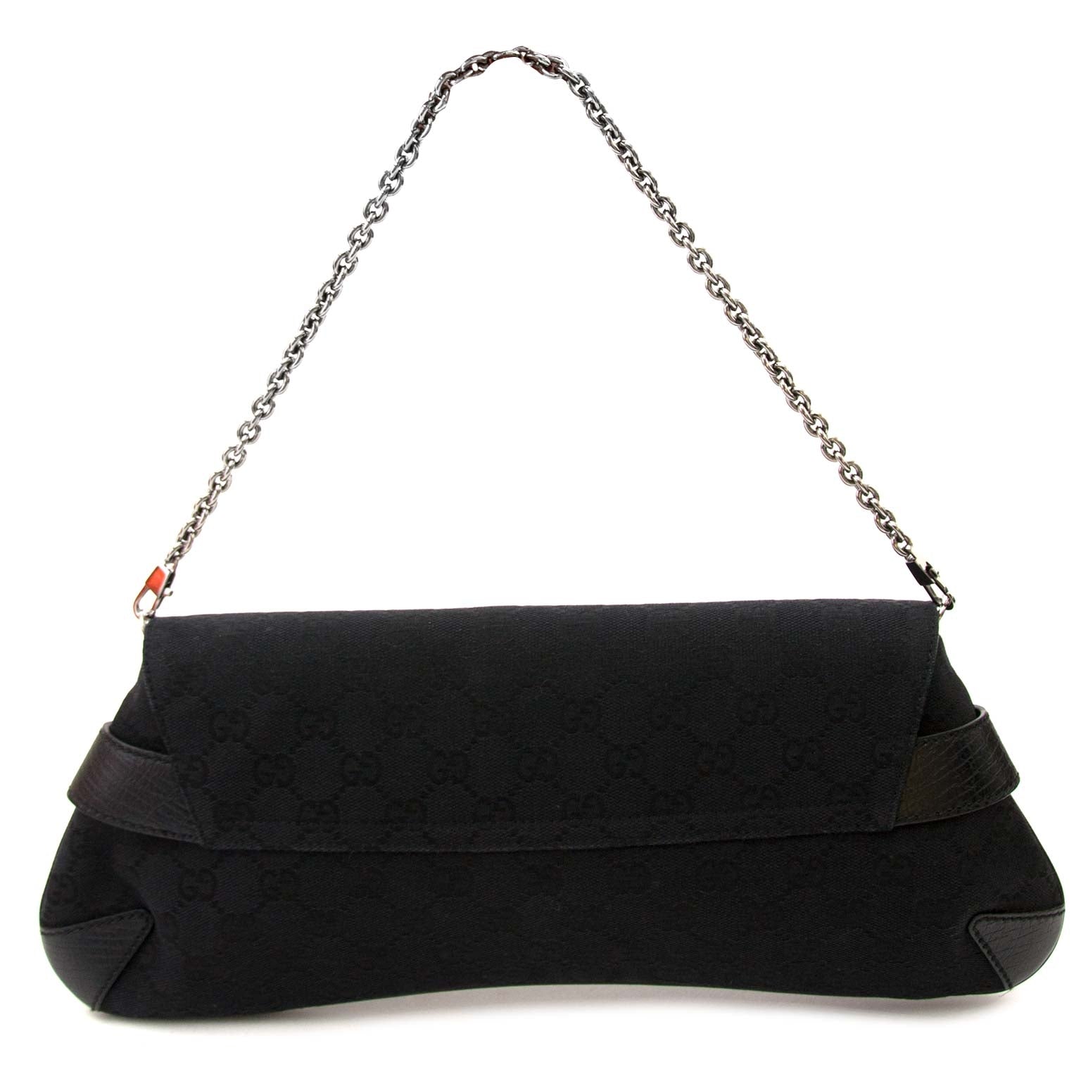 achetez Gucci Black Monogram Horsebit Bag chez labellov pour le meilleur prix