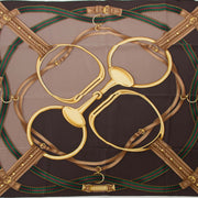 gucci brown horsebit scarf at labellov vintage fashion webshop belgium