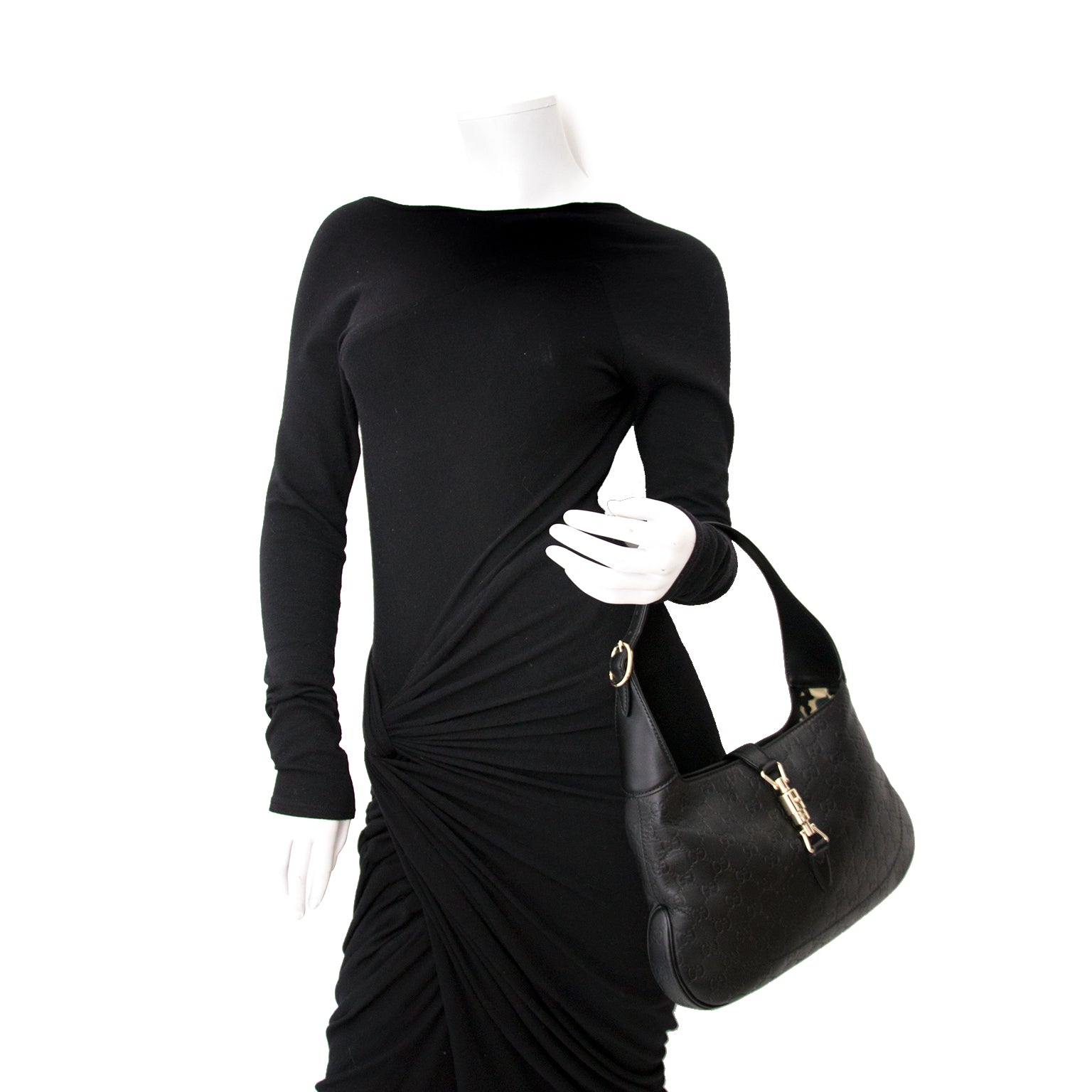 comme neuf sac a main Gucci Brown Jackie Leather Shoulder Bag