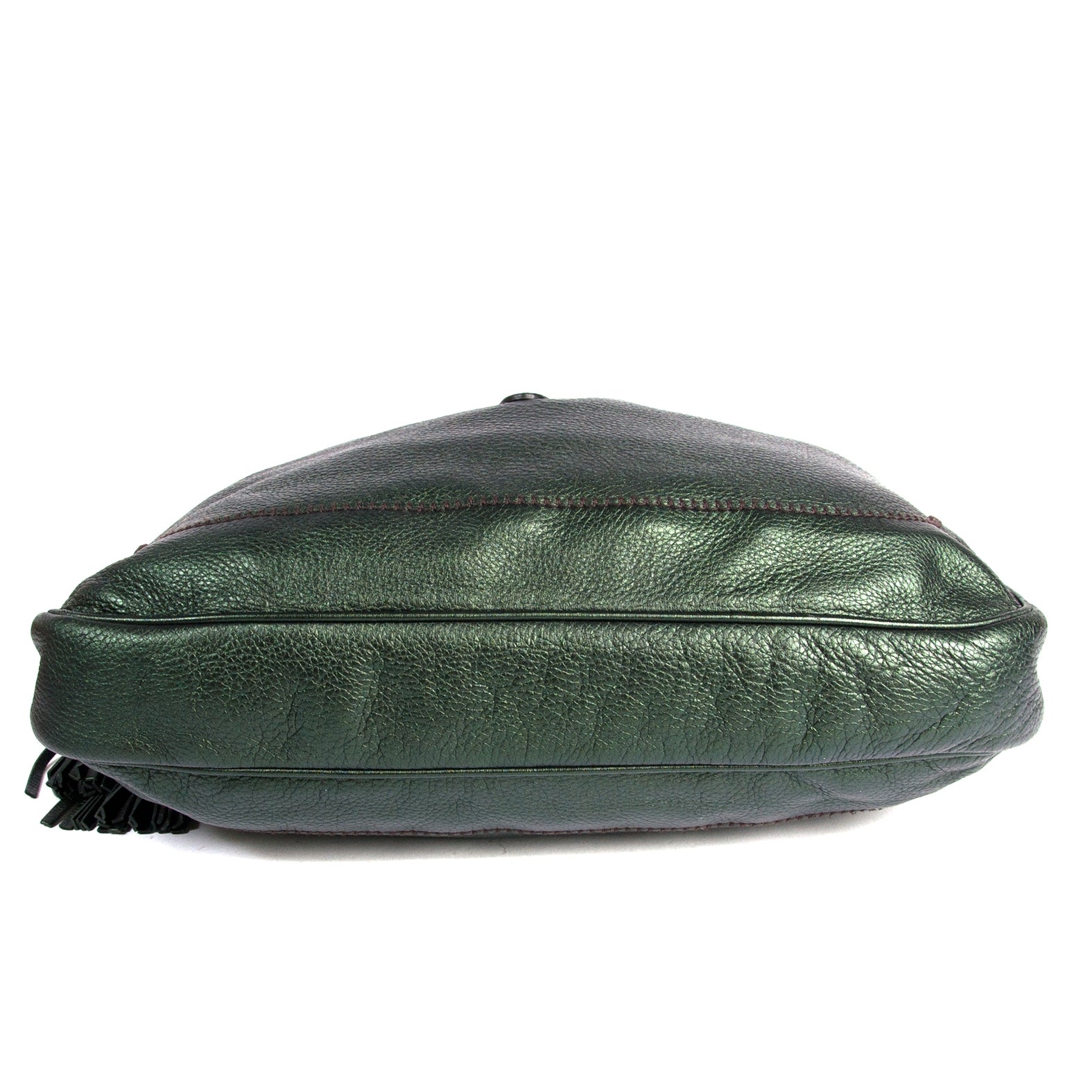 buy Gucci Green Metallic Calfskin Medium Jackie Shoulderbag at labellov antwerp