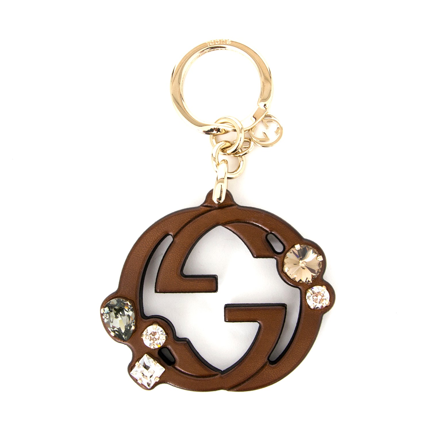 Brand new in box Gucci Brown Logo Keychain