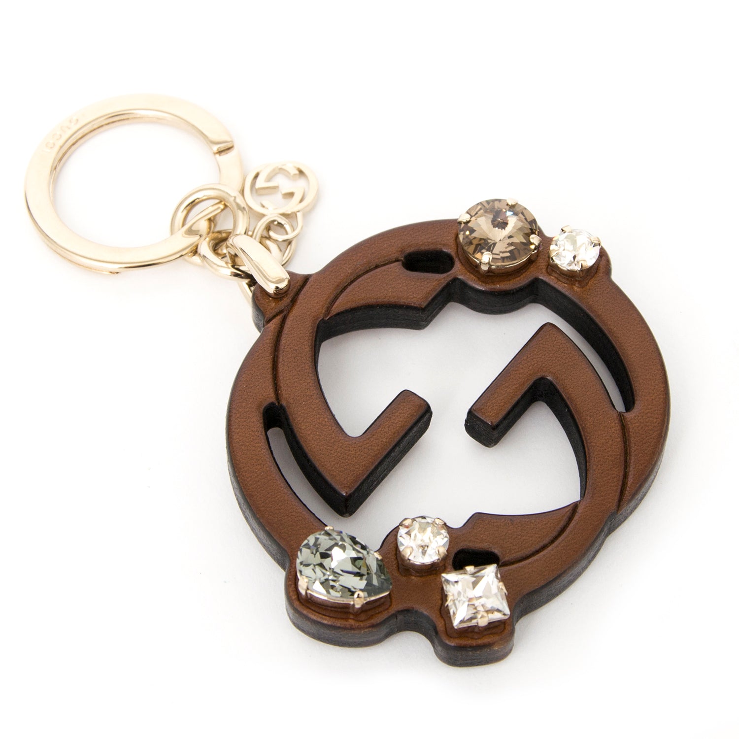 Brown keychain by Italian designer brand Gucci for the best price and with worldwide shipping