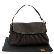 buy Fendi Brown Leather Salleria Bag at labellov pour le meilleur prix