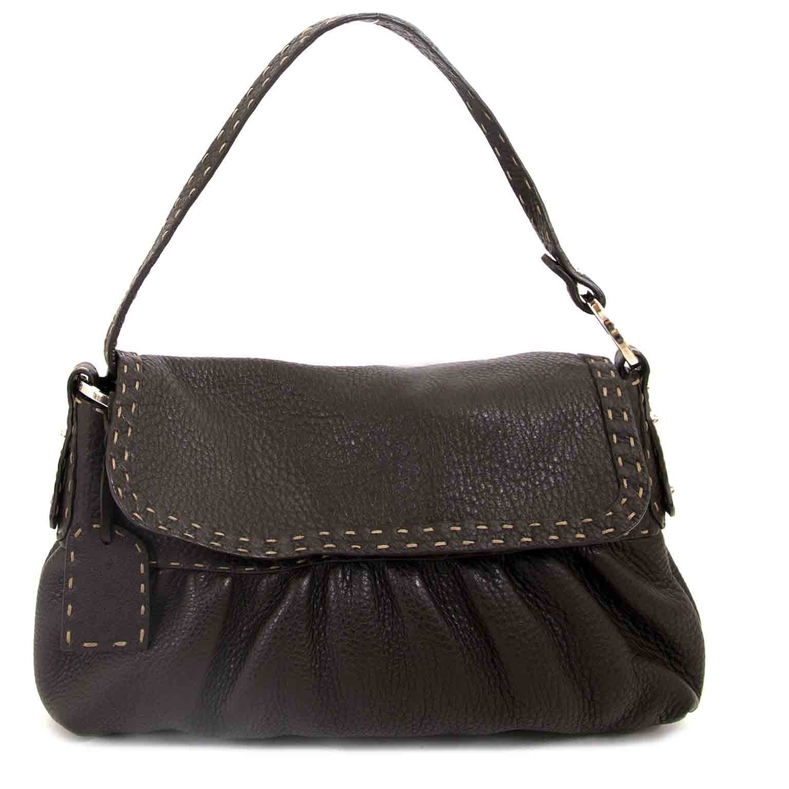 koop Fendi Brown Leather Salleria Bag bij labellov aan de beste prijs