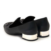 koop online Gucci Black Loafers Silver Heels Size 39