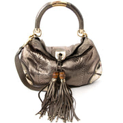 koop veilig online aan de beste prijs jou tweedehands Gucci Metallic Python Babouska Indy Bag