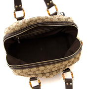 Gucci Guccissima Brown Bamboo Shoulder Bag kopen