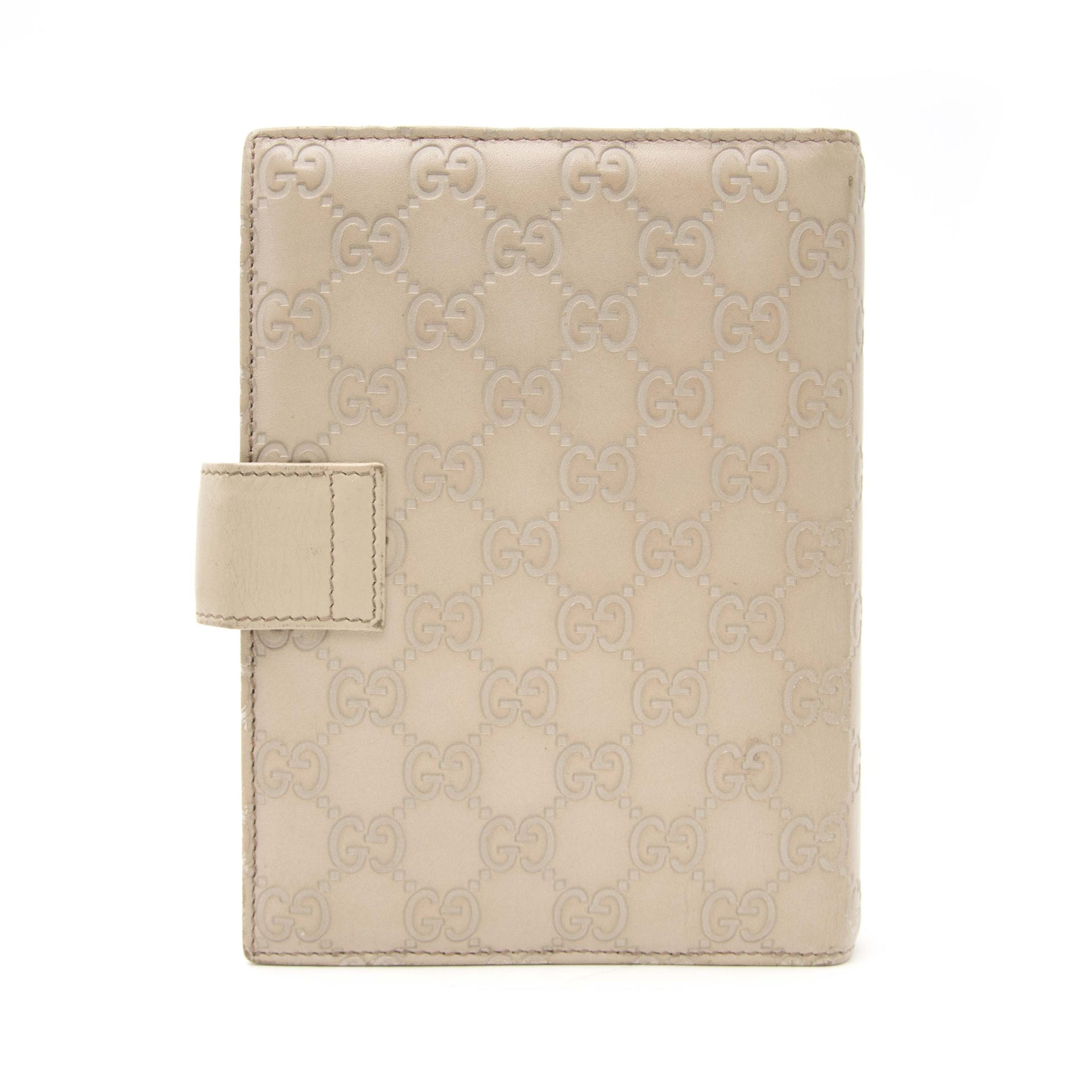 Buy your authentic Gucci Guccissima Cream Leather Agenda for the best price