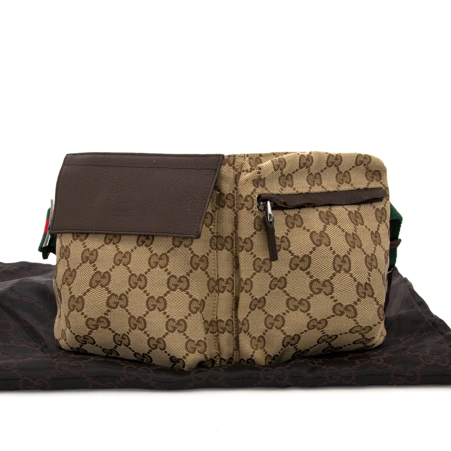 gucci monogram belt bag now for sale at labellov vintage fashion webshop belgium