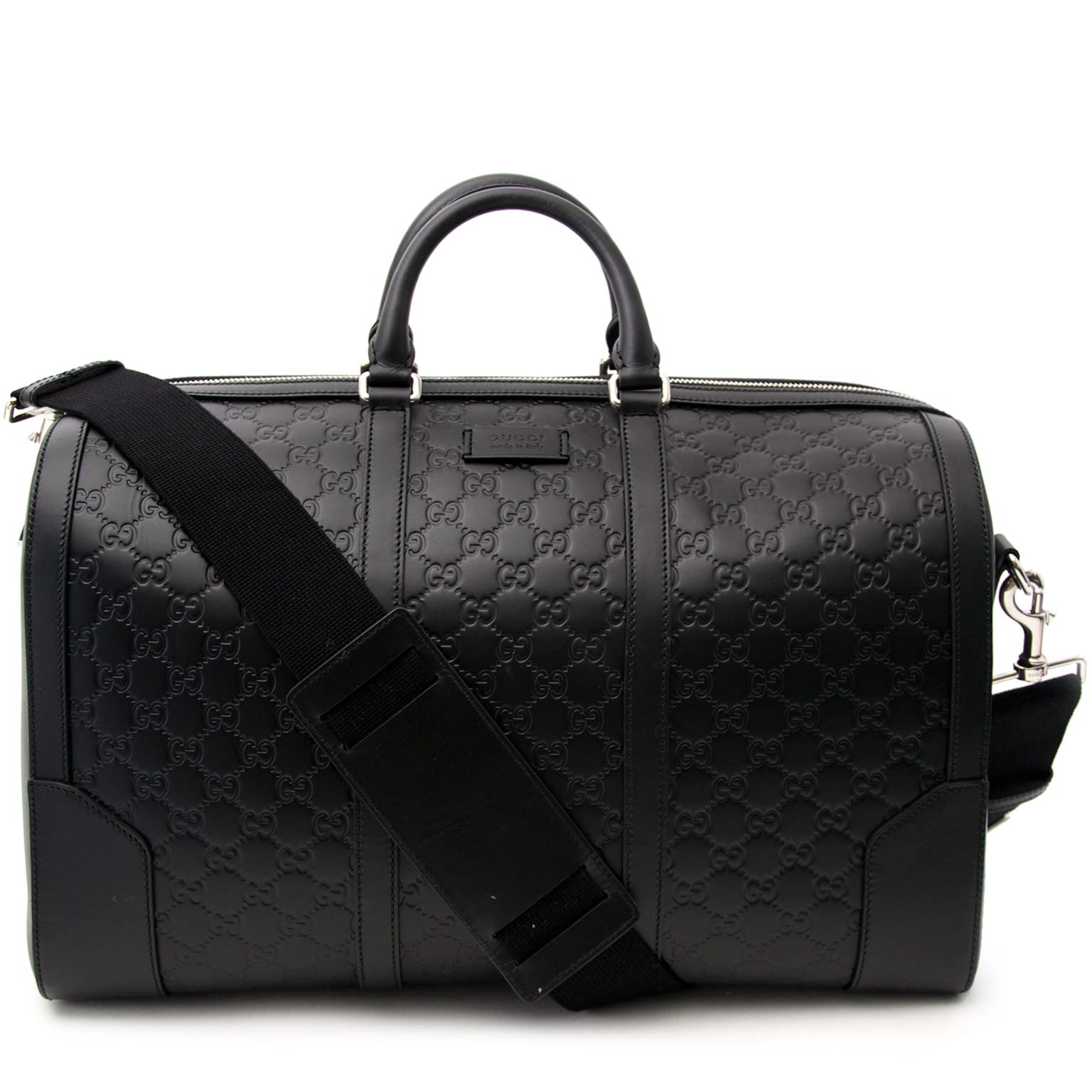 acheter en ligne pour le meilleur prix seconde main comme neuf 100% authentic Gucci Signature leather duffle Weekender