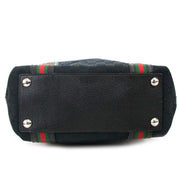 Gucci Black Monogram Fabric Webb Shopper Tote