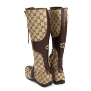 gucci monogram lace-up boots now for sale at labellov vintage fashion webshop belgium