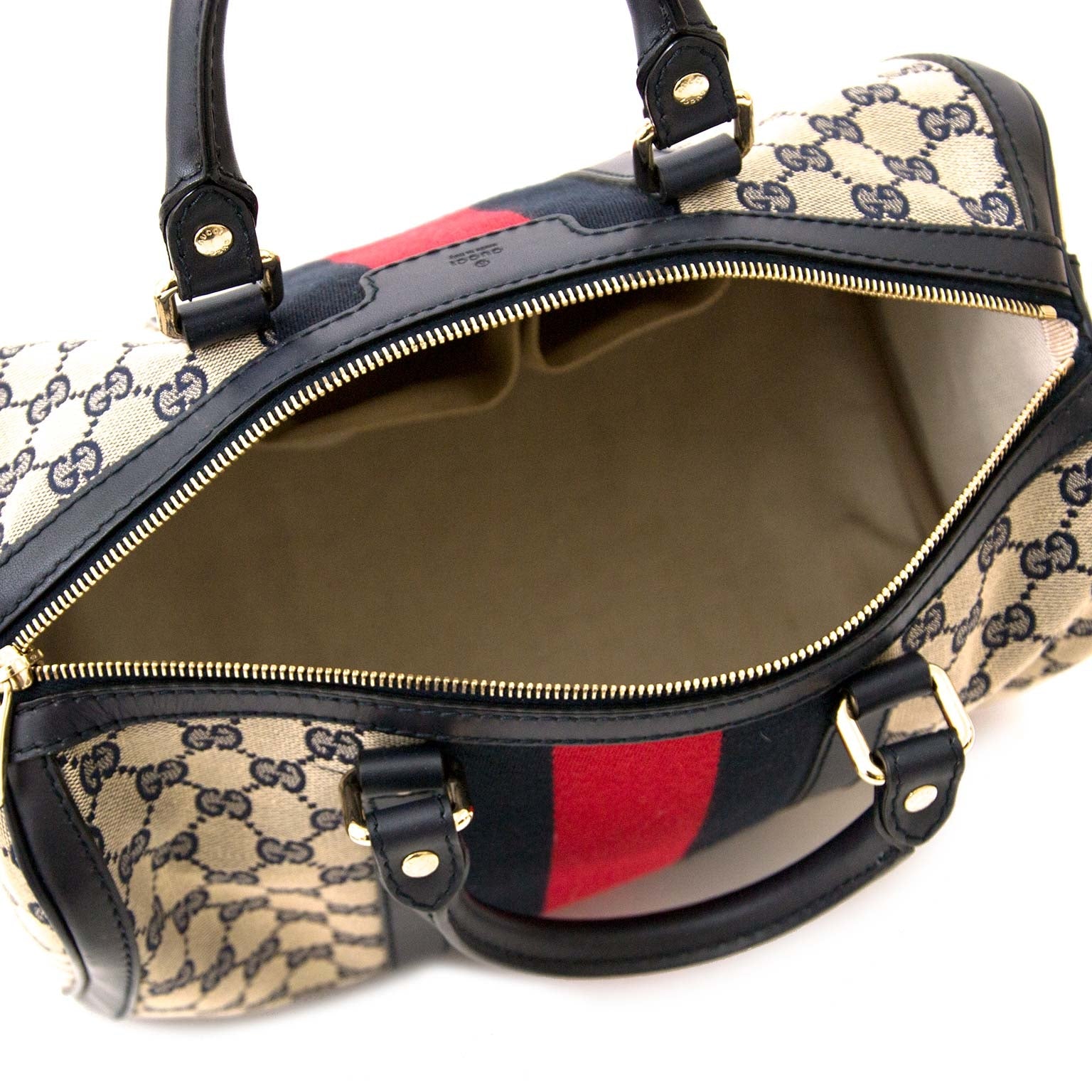 Labellov vintage mode webshop België met vintage Gucci web boston bags