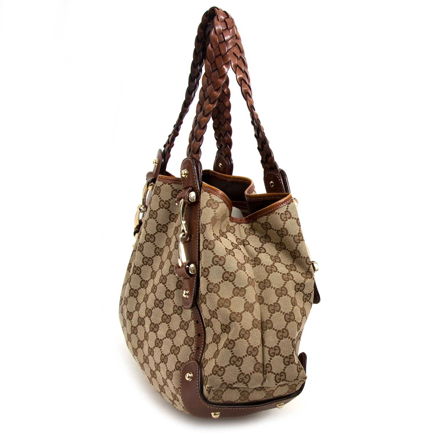 buy Gucci Beige/Brown Monogram Pelham Shoulder Bag at labellov pour le meilleur prix