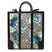acheter en ligne seconde main Gucci Supreme Monogram Blooms Print Tote Blue