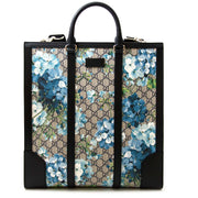shop safe online secondhand Gucci Supreme Monogram Blooms Print Tote Blue