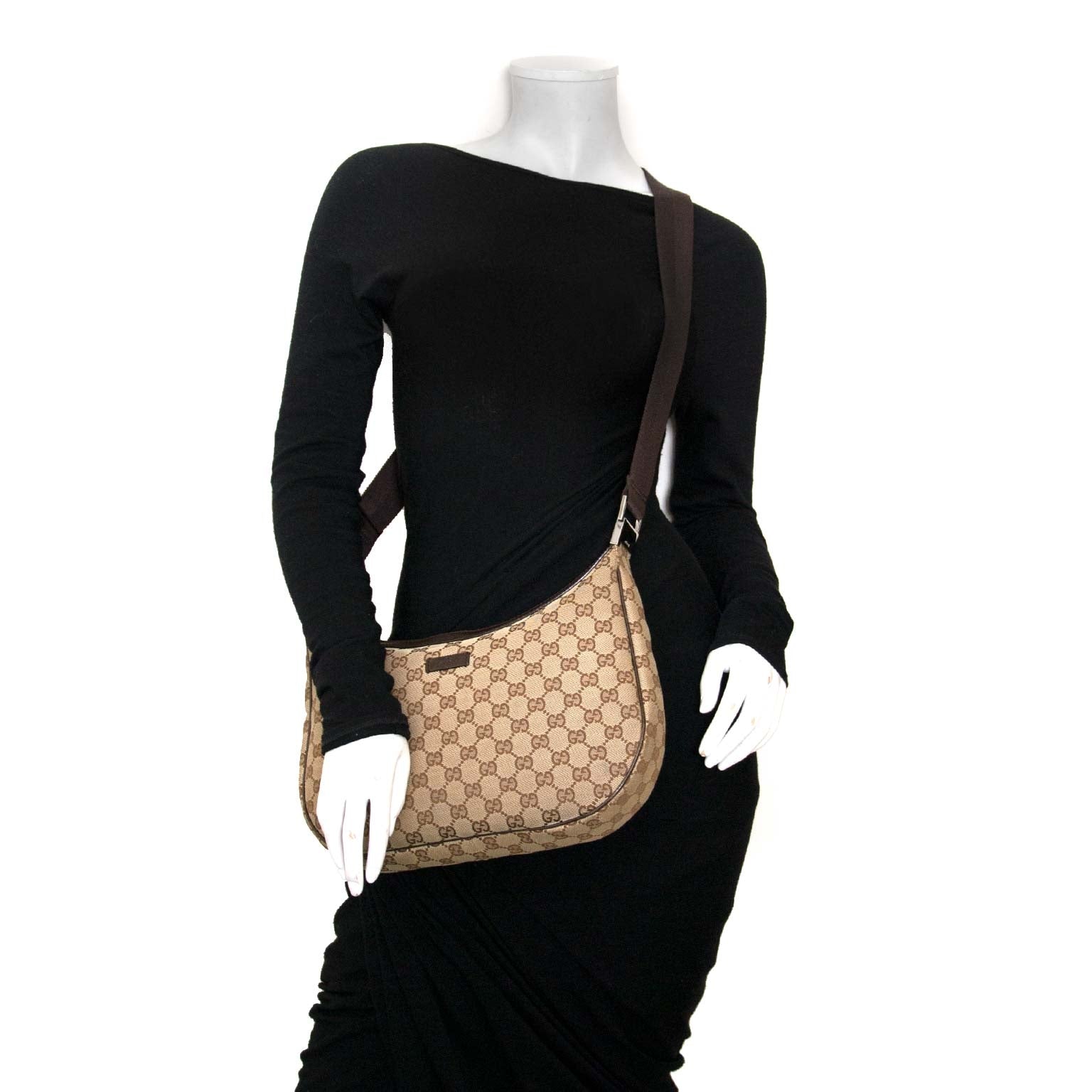 Gucci Monogram Fabric Cross Body Bag