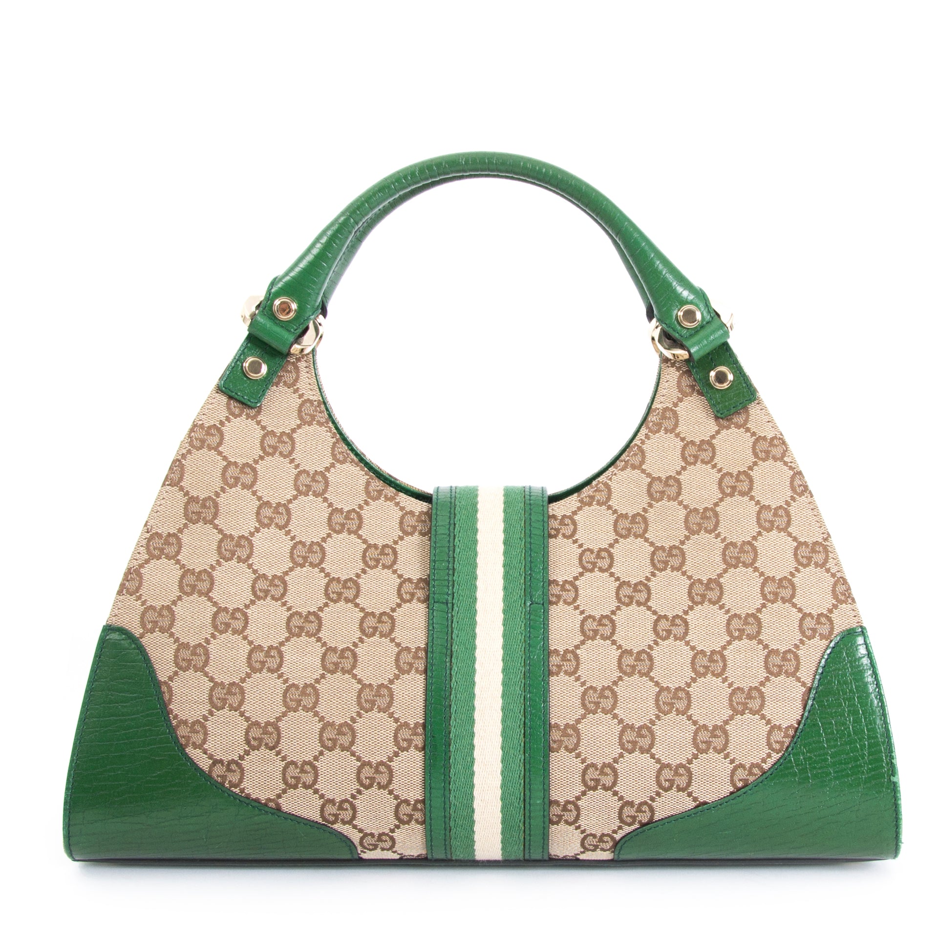 Gucci Monogram Green Top Handle Bag