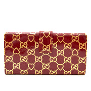 Acheter Gucci Red Monogram Heart Wallet en ligne