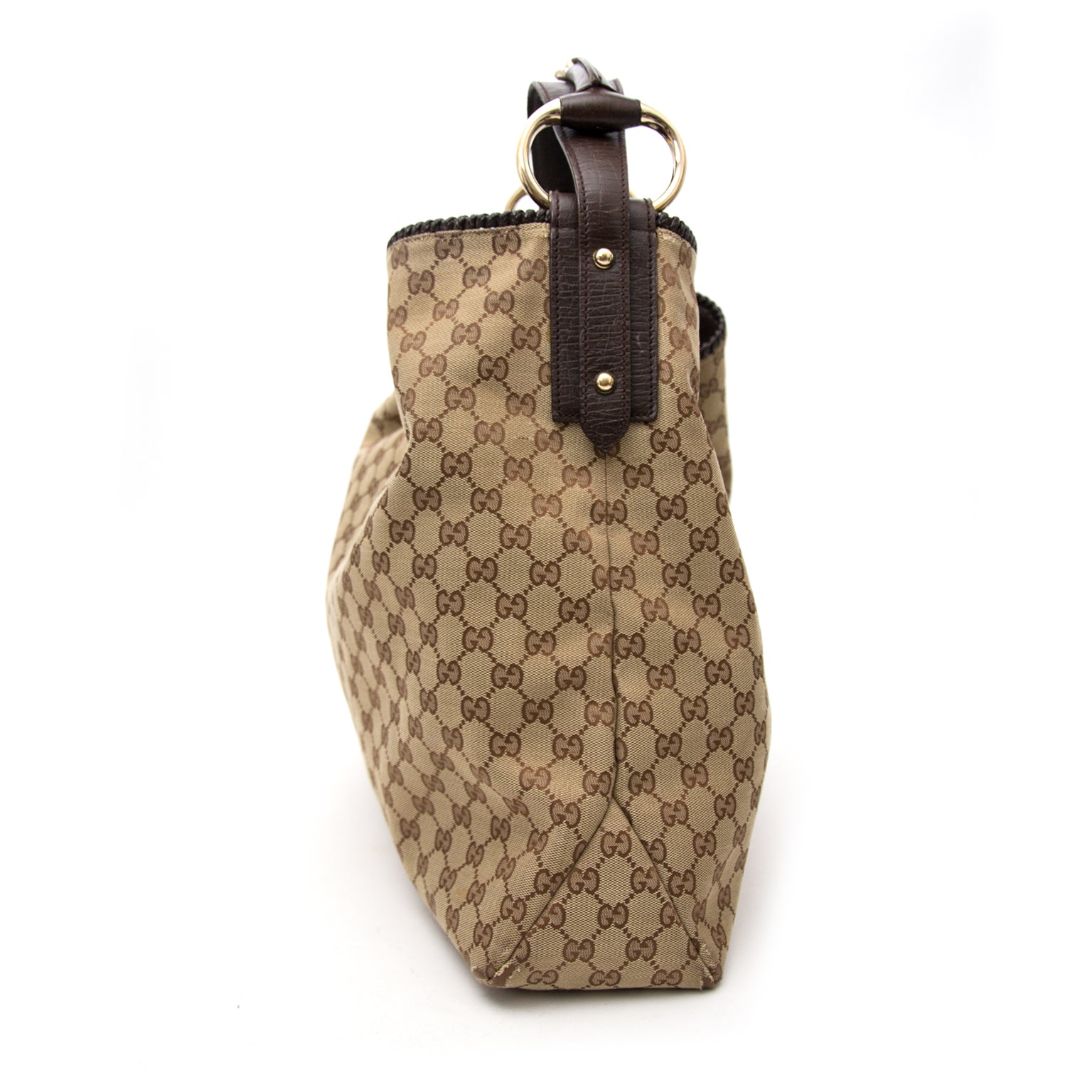 Acheter secur en ligne Gucci Brown Monogram Horsebit Bag pour le meilleur prix chez Labellov