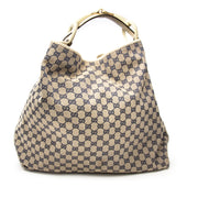 Shop luxe merken als Gucci Blue Supreme Canvas Horsebit Hobo Bag bij Labellov.com