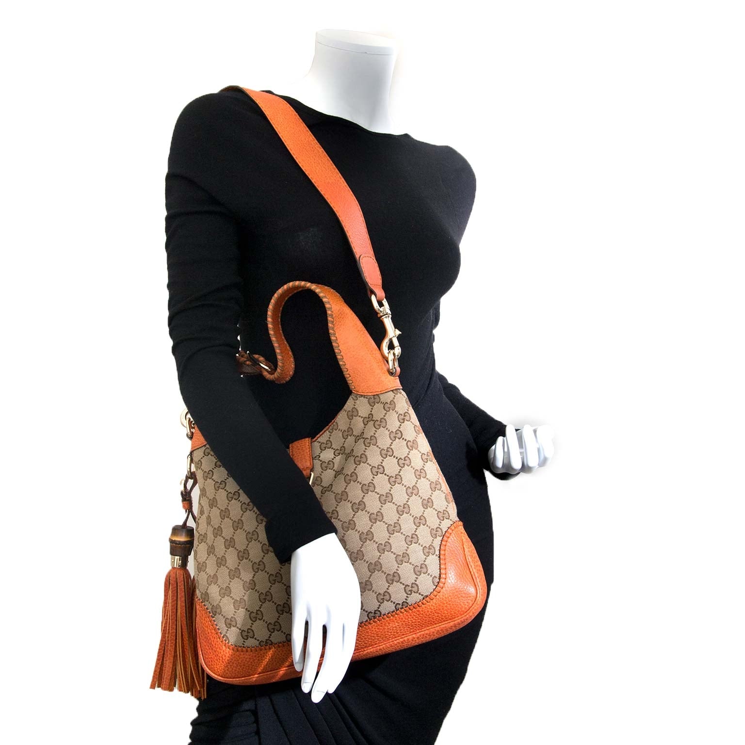 gucci jackie monogram hobo tas nu te koop bij labellov vintage mode webshop belgië