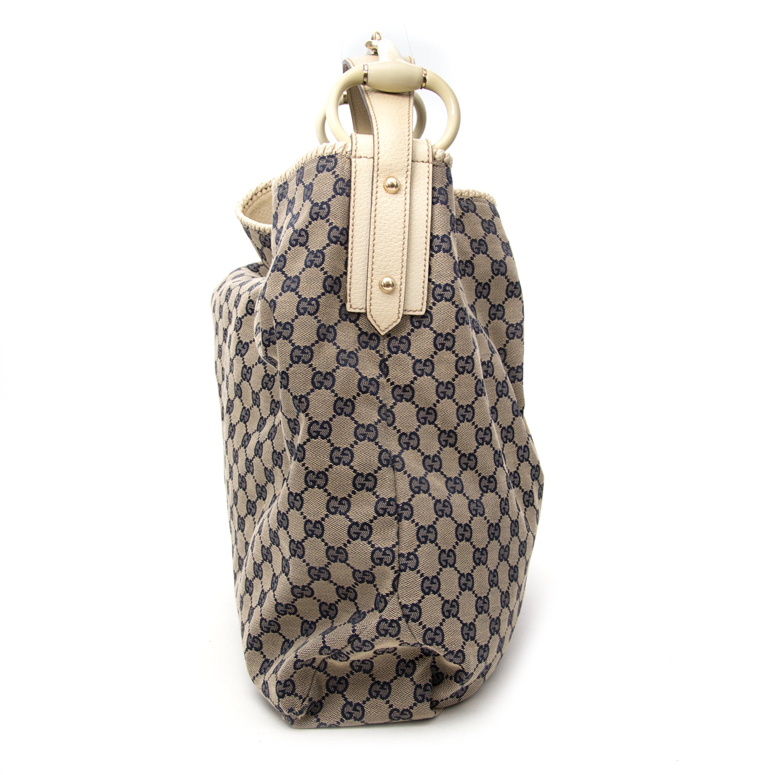 Gucci Blue Supreme Canvas Horsebit Hobo Bag at the best price 2017