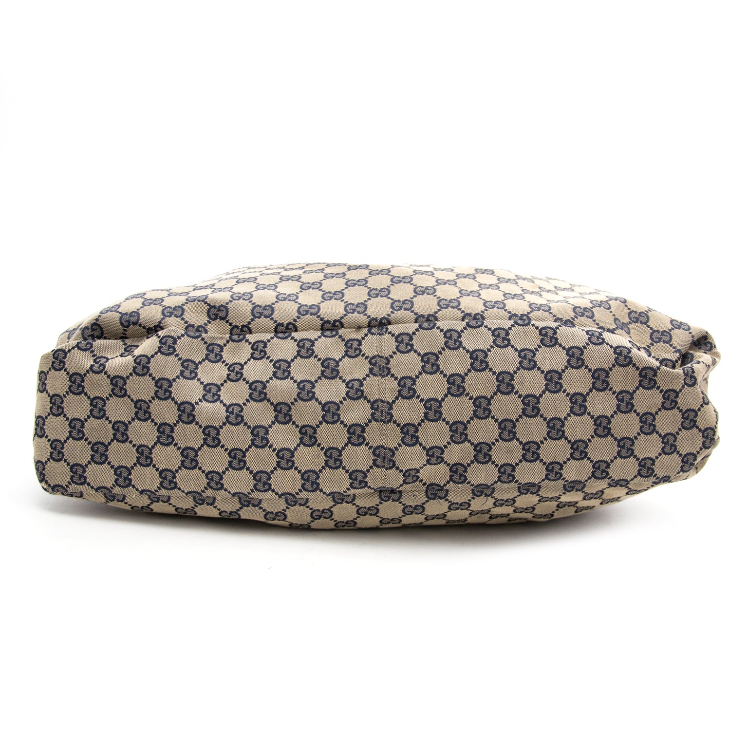 Winkel Gucci Blue Supreme Canvas Horsebit Hobo handtas aan de juiste prijs bij Labellov.com