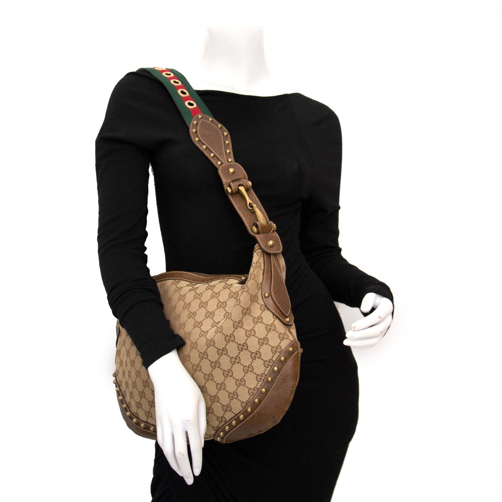 shop safe online your secondhand Gucci Grommet Webby Shoulder Bag