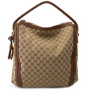 Gucci Beige/Brown GG Canvas Bella Large Hobo Bag online as new for the best price