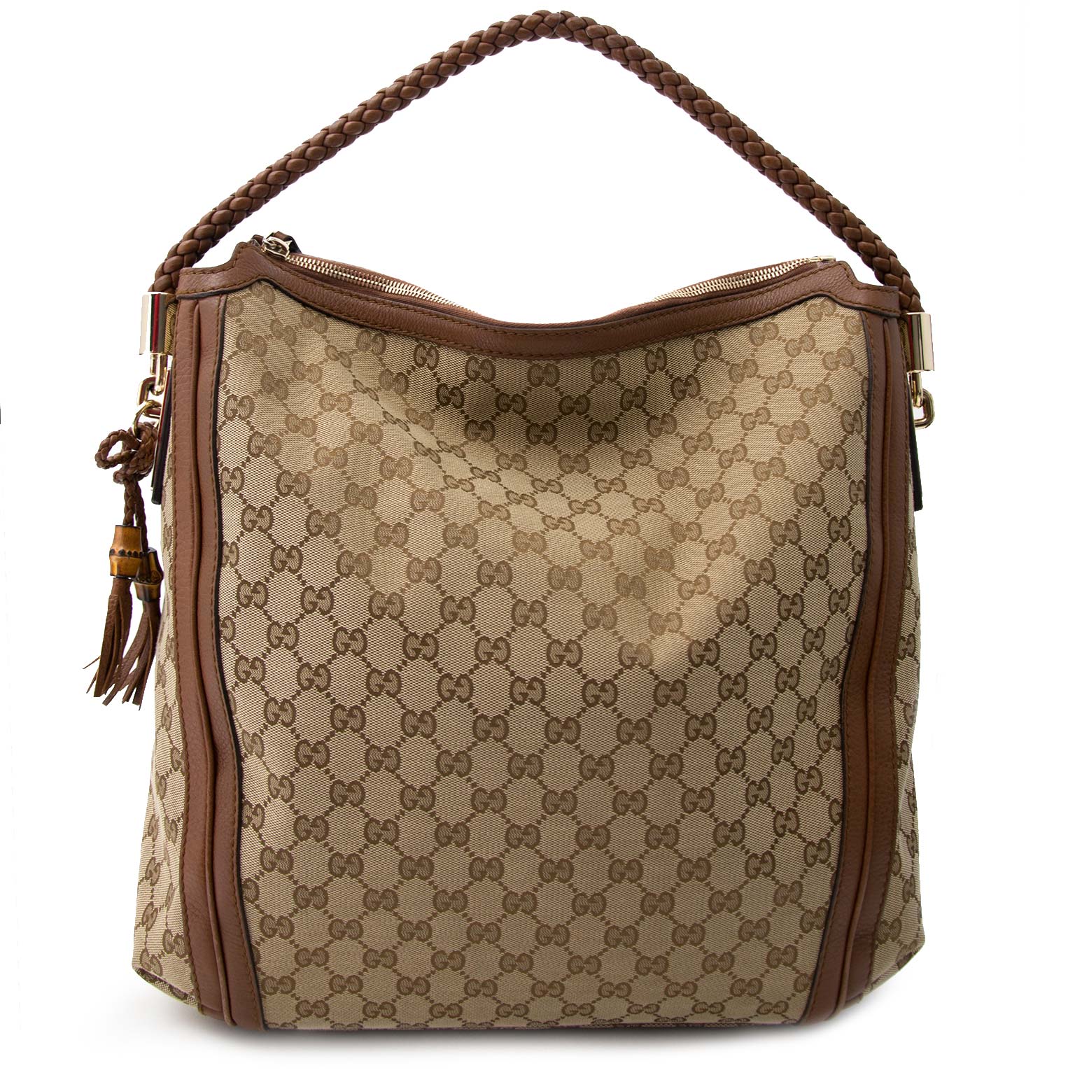 Gucci Beige/Brown GG Canvas Bella Large Hobo Bag online as new for the best price