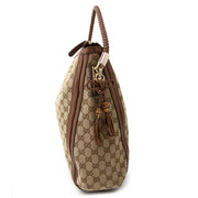 Gucci Beige/Brown GG Canvas Bella Large Hobo Bag met stofzak in goed staat