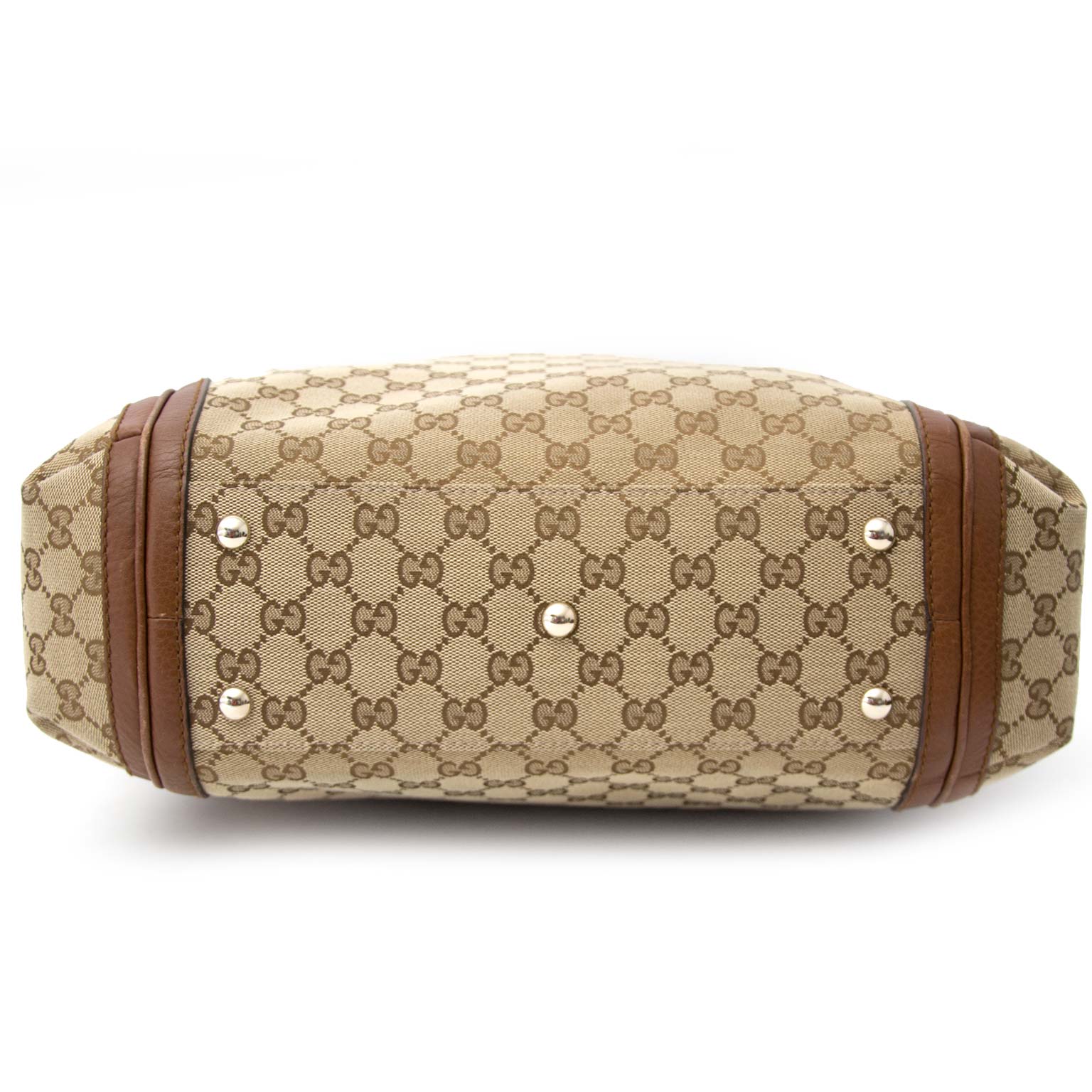 solden Gucci Beige/Brown GG Canvas Bella Large Hobo Bag