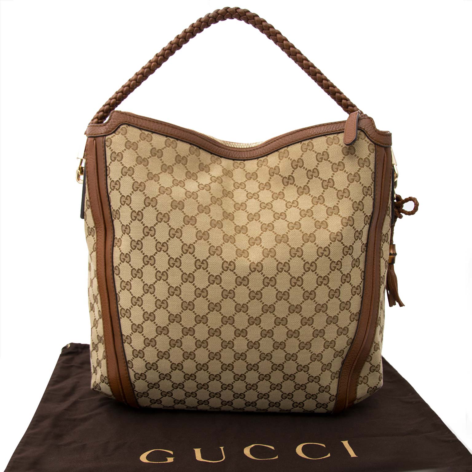 Gucci Beige/Brown GG Canvas Bella Large Hobo Bag antwerp belgium