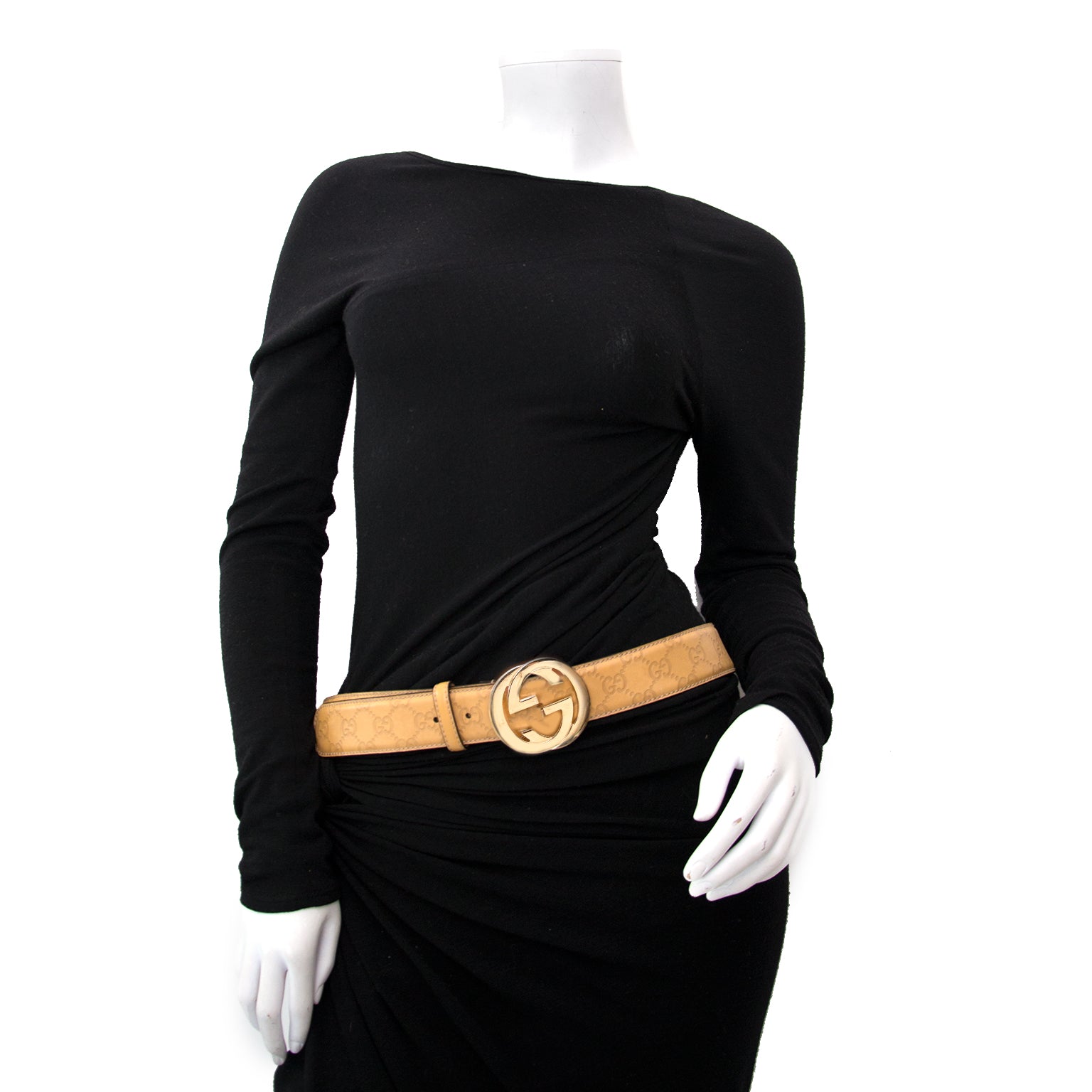 Acheter en ligne chez Labellov.com Gucci Beige Guccissima Belt - Size:95
