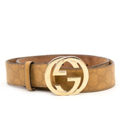 Shop safe online aan de beste prijs Gucci Beige Guccissima Belt - Size:95