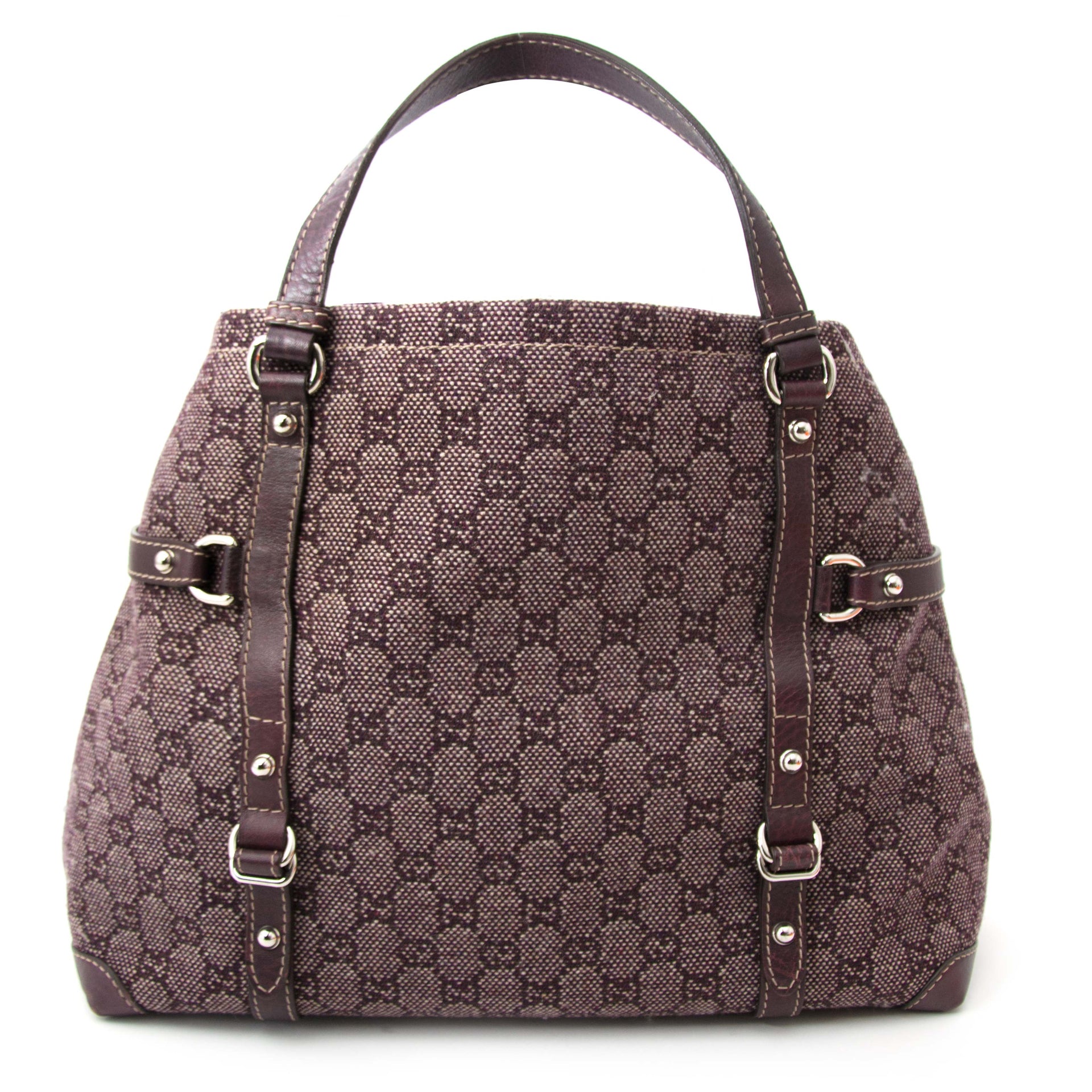 Acheter secur en ligne Gucci Monogram Tweed Monogram Plum Shopper