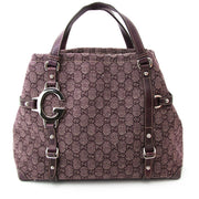 Gucci Monogram Tweed Monogram Plum Shopper for the best price available online