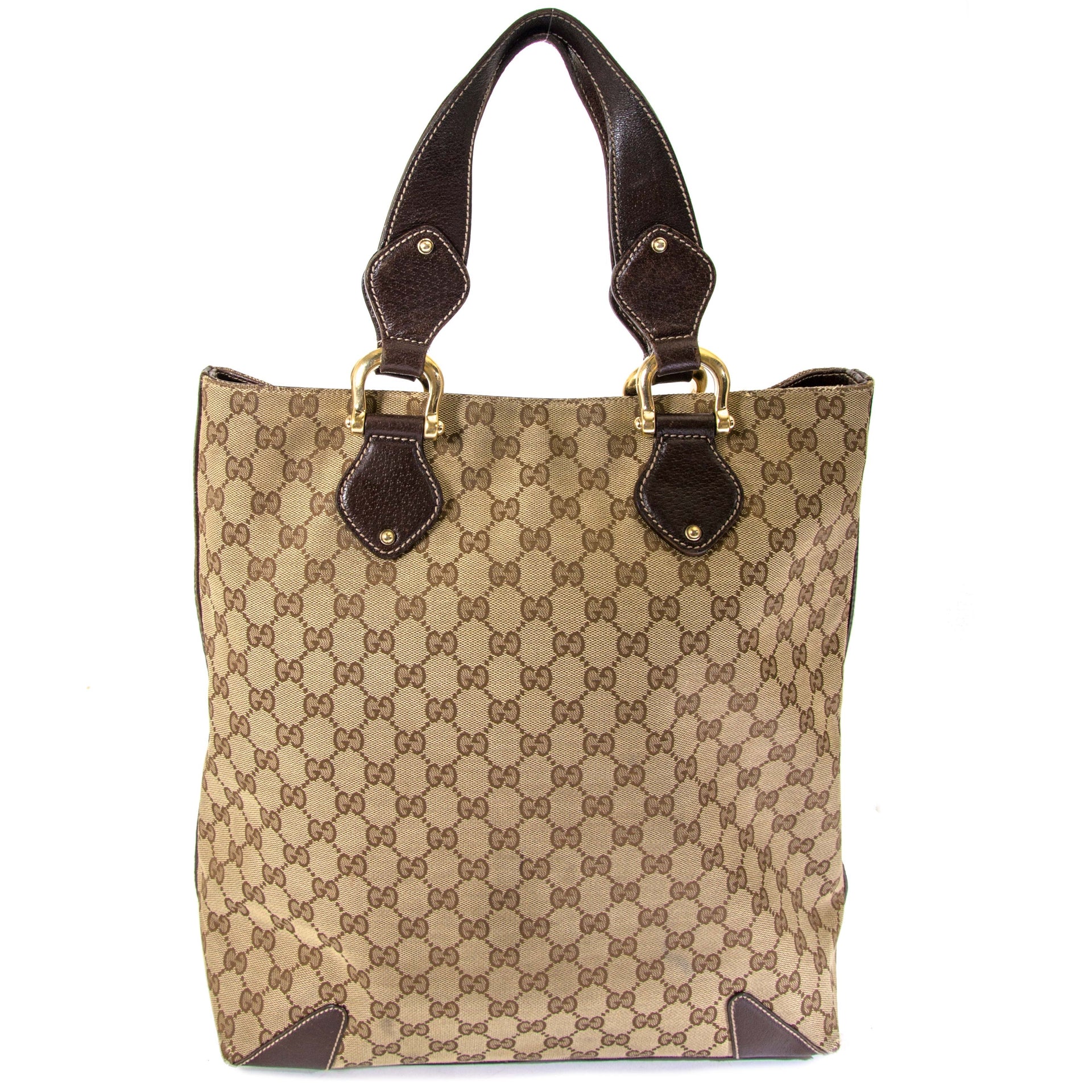Gucci Canvas Monogram Shopper Tote