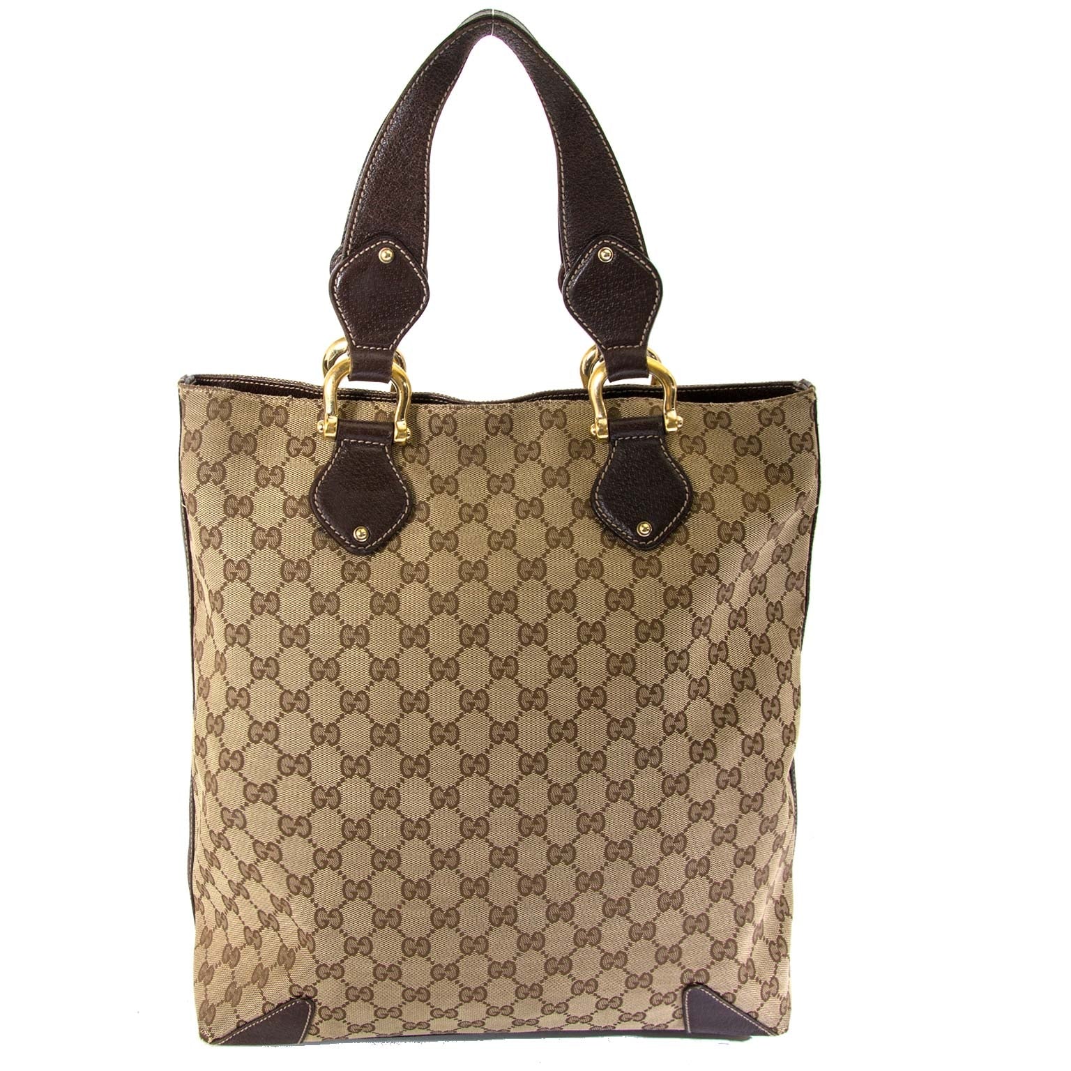 Gucci Canvas Monogram Shopper Tote for the best price at Labellov secondhand luxury
